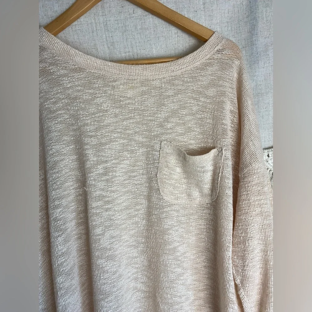 Anthropologie Maeve Light Pink Lightweight Long Sleeve Shirt Size L - Picture 7 of 10